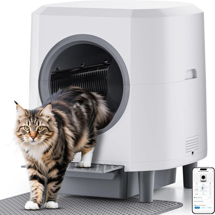 Automatic Cat Litter Box Ellenpent Self-Cleaning Litter Box with APP Control and