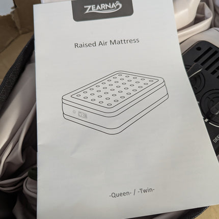 Zearna Twin Air Mattress with Built in Pump - Inflatable Mattress Single, 2 Mins