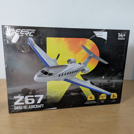 DEERC Z67 RC Plane, 3CH Remote Control Airplane with 6-Axis Gyro, Ready-to-Fly E