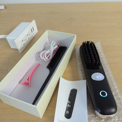 TYMO Cordless Hair Straightener Brush - Porta PRO Portable Straightening Brush f