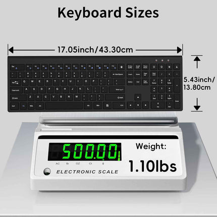 Wireless Keyboard, 2.4G USB Slim Silent Cordless Keyboard for Windows Chrome Lap