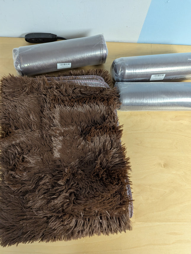 ZJYeRug Brown Runner Rugs for Bedroom Living Room,Non Slip Bedside Fluffy Area R