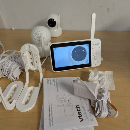 VTech VM924-2 Pan & Tilt Video Baby Monitor with 2 Cameras, 5" LCD Screen, Up to