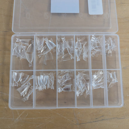 UNA GELLA Almond Shape Nail Tips Short: 504pcs Half Cover Almond Tips | Half Mat