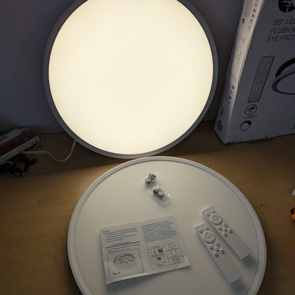 FAULTY LED Flush Mount Ceiling Light 20 Inch 40W 4350lm (remotes not working)