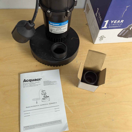 Acquaer 1/3HP Sump Pump, 3040GPH Submersible Clean/Dirty Water Pump with Automat