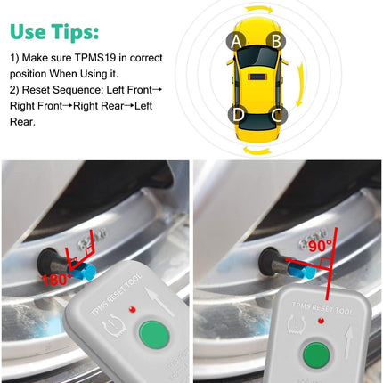 Arozk TPMS Sensor Relearn Reset Tool for Ford and Mazda Tire Pressure Monitor Sy