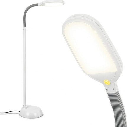 Brightech Litespan LED Floor Reading Lamp, 12W 850-950 Lumens Daylight Gooseneck Standing Light for Crafts & Over Chair