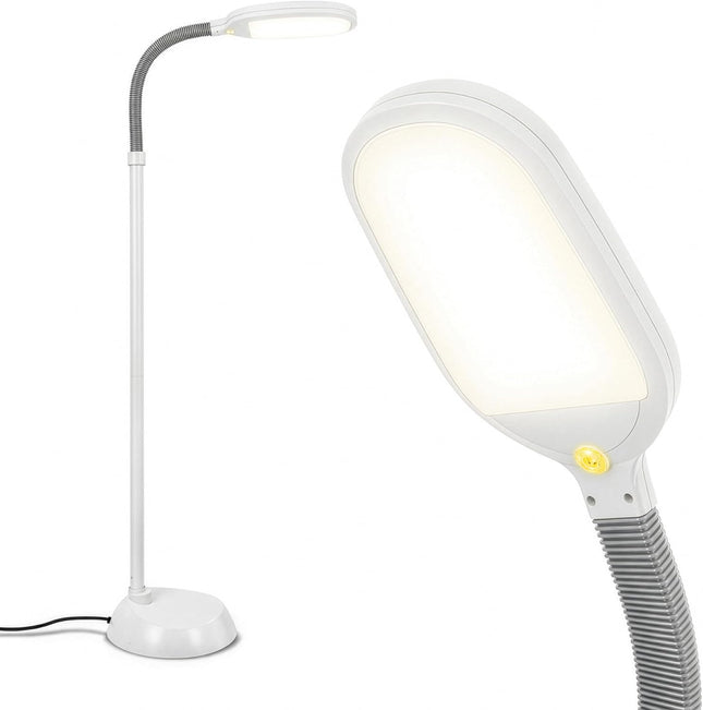 Brightech Litespan LED Floor Reading Lamp, 12W 850-950 Lumens Daylight Gooseneck Standing Light for Crafts & Over Chair