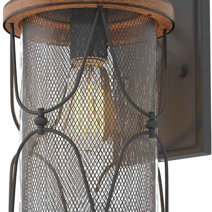 Inlight 10 4/5''H 1-Light Farmhouse Outdoor Porch Exterior Wall Lantern, Clear S