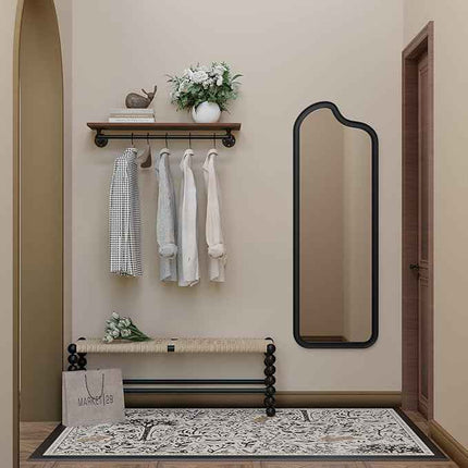 TEDIDUWA Clothes Rack 36in, Wall Mounted Garment Rack with Real Wood Shelf, Heav