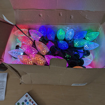 Joomer Christmas String Lights, 65FT 100 LED C9 Color Changing RGB Xmas Tree Lig