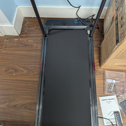 Under Desk Treadmills with Handle Bar, 3.0HP Compact Electric Walking Treadmill