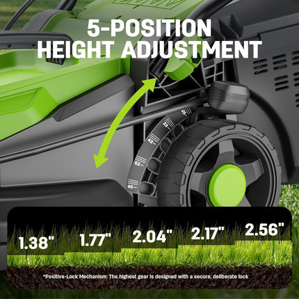 Steelite 13 Inch 1300W Corded Electric Lawn Mower with 30L Bag