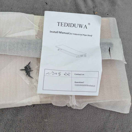 TEDIDUWA Clothes Rack 36in, Wall Mounted Garment Rack with Real Wood Shelf, Heav