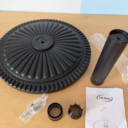 T&Jero 26 lb Round Heavy Duty Patio Market Table Umbrella Base Stand Weight Pre-