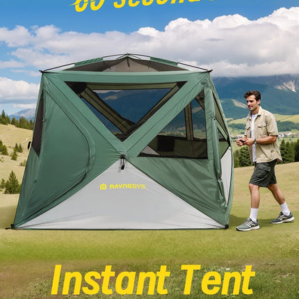 Camping Tent,Instant Cabin Tent, Setup in 60 Seconds, 4 Person Pop up Tents for