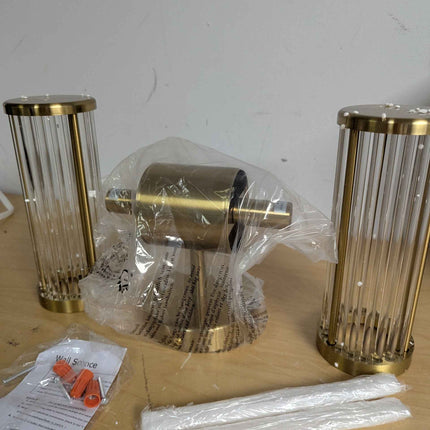 ECOBRT Glass Wall Light Fixture Indoor Antique Brass Bathroom Vanity Lights Besi