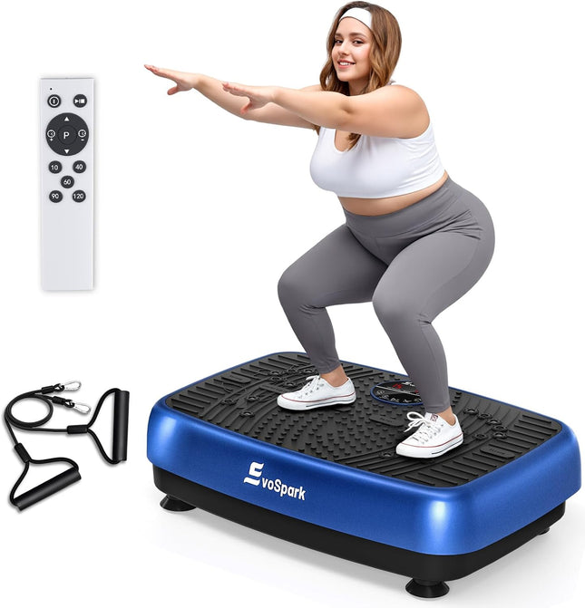 EvoSpark Vibration Plate Exercise Machine (2026) with Dual Motors, 120 Speeds, Remote & 450 lb Capacity