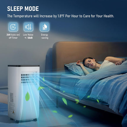 Portable Air Conditioner, 10000 BTU 3-in-1 Cooling, Dehumidifier, Fan with Remot