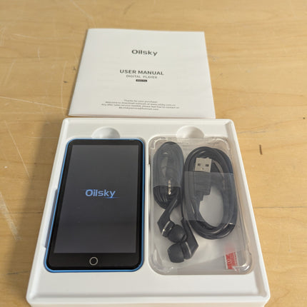 Oilsky 80GB MP3 Player with Bluetooth and WiFi, Mp3(Blue)
