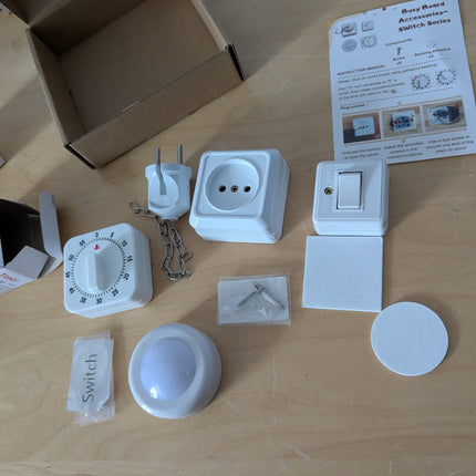 4 Pieses Busy Board DIY Accessory for Toddlers - Sensory Board Light Parts - Soc