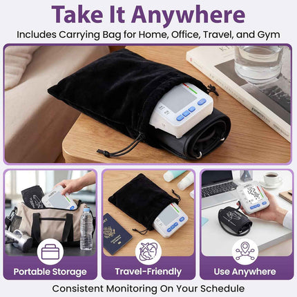 Blood Pressure Monitor for Home Use with Large Upper Arm Cuff - Automatic Talkin