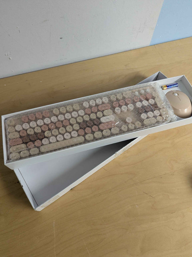 Mofii Wireless Keyboard and Mouse Combo,2.4G USB Multi-Color Cute Full Size Keyb