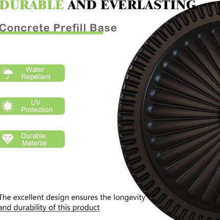 T&Jero 26 lb Round Heavy Duty Patio Market Table Umbrella Base Stand Weight Pre-