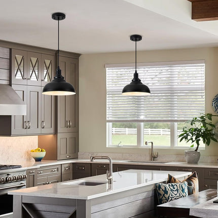 ALAISLYC 3 Pack Farmhouse Pendant Light Black Pendant Lighting for Kitchen Islan