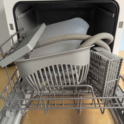 Hermitlux Countertop Dishwasher, 5 Washing Programs Portable Dishwasher With 5-Liter Built-in Water Tank For Glass Door