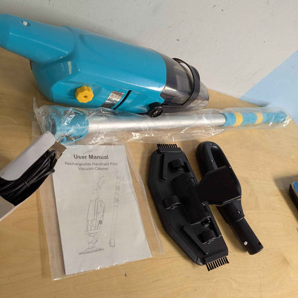 Efurden Handheld Pool Vacuum, Rechargeable Pool Cleaner with Running Time up to