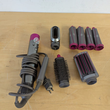 Dyson Airwrap Styler Complete Multi-Styler and Curling Tool, Iron/Fuchsia, 7 Attachments (No Firm Brush)