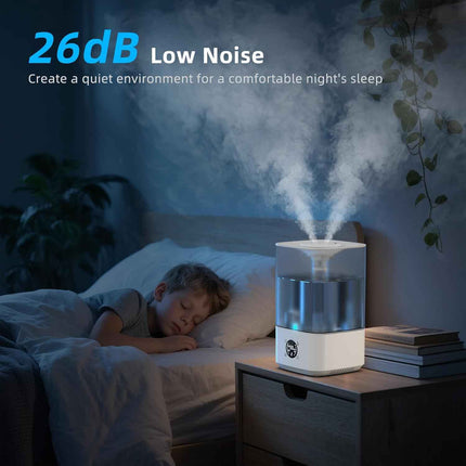PKBD 6L Humidifier for Bedroom Large Room Home, 800ft² Wide Coverage, 26dB Quiet