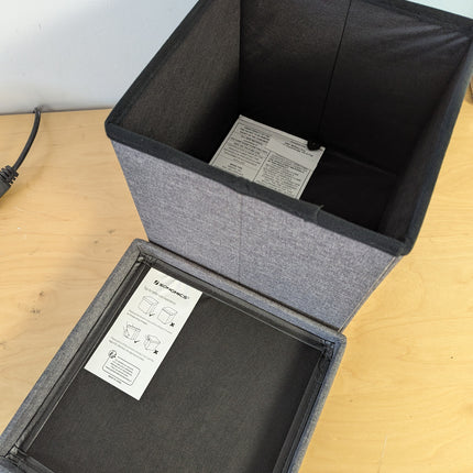 SONGMICS Folding Storage Ottoman Bench，30 x 30 x 30 cm，Ottoman Foot Rest, Storag