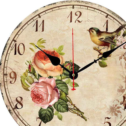 BERYART 14 Inch Silent Non-Ticking Wall Clock, Big Arabic Numerals Wall Clocks,