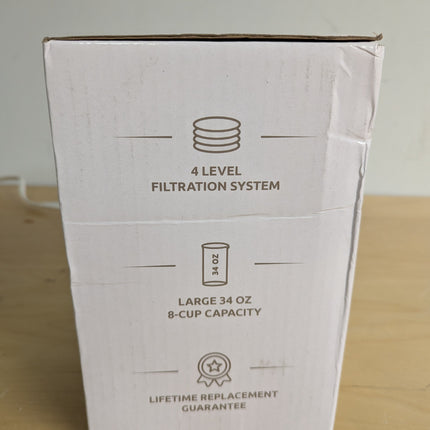 French Press Coffee Maker 34oz – Stainless Steel & Glass Coffee Press with 4-Lev