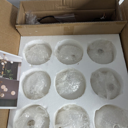 Mid Century Chandelier,Modern Sputnik Globe Chandelier,Black Chandeliers for Din