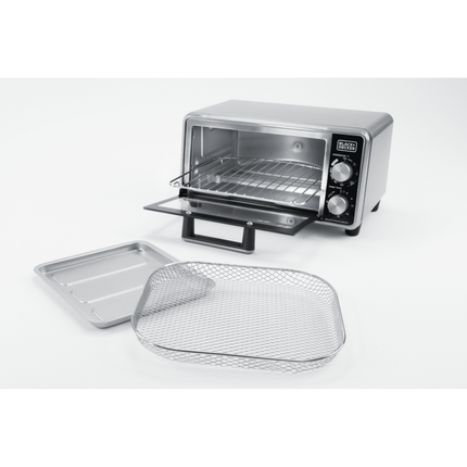 Black & Decker Crisp 'n Bake Air Fry 1150 W 4-Slice Toaster Oven Stainless Steel