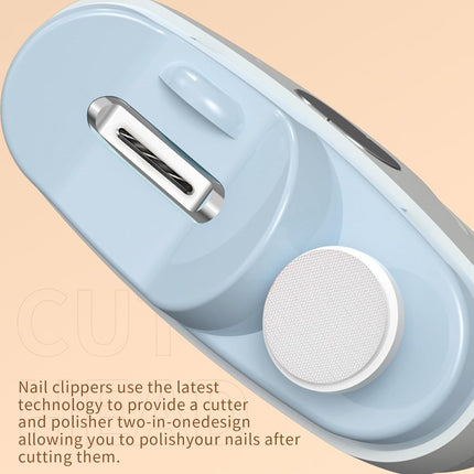 Electric Nail Clipper, 2 in 1 Electric Polishing Automatic Nail Clippers with Na