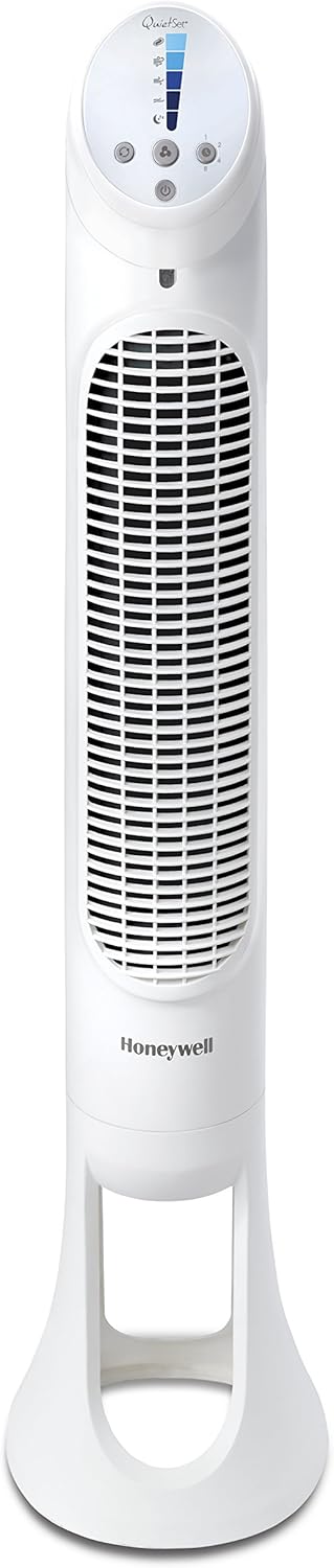 (No remote) Honeywell QuietSet Whole Room Oscillating Tower Fan (5 Speed Setting