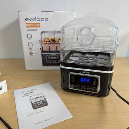 2 Tiers Mini Electric Food Steamer for Cooking, 4 QT Digital Multi Vegetable Ste