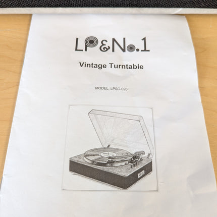 LP&NO.1 Record Player Wireless Turntable with Built-in Speakers and USB Play&Rec