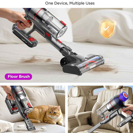Cordless Stick Vacuum Cleaner for Home: Power Suction Vacuum Tangle-Free Lightwe