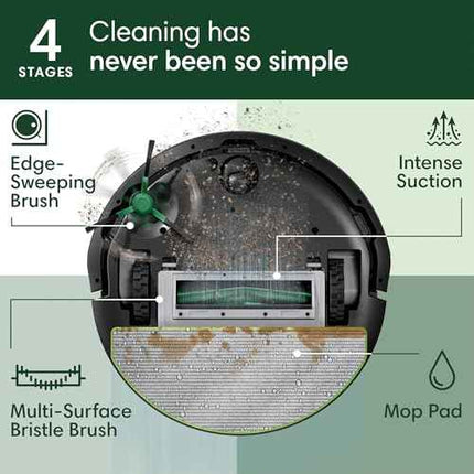 iRobot Roomba 104 2in1 Vacuum & Mop Robot - Self-Empties for 75 Days, Intense Po