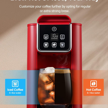 SHARDOR Single Serve Coffee Maker, Hot and Iced Coffee Machine for K Cup Pods &