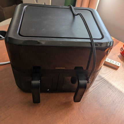 BROKEN BOTTOM (WORKS) CHEFMAN 6 Quart Dual Basket Air Fryer Oven with Easy View