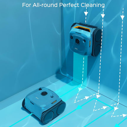 WYBOT C2 Cordless Robotic Pool Cleaner, App Control, 180 Min Runtime, Wall & Waterline Cleaning for Inground Pools
