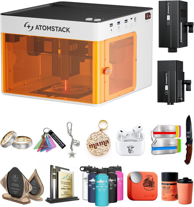 (Only 5w) ATOMSTACK P1 Dual Laser Engraver, 5W Diode, Enclosed Laser Engraving M