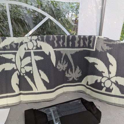 COCOER Outdoor-Rug 6x9 ft Waterproof Reversible Outdoor Plastic Straw Rug RV Ind